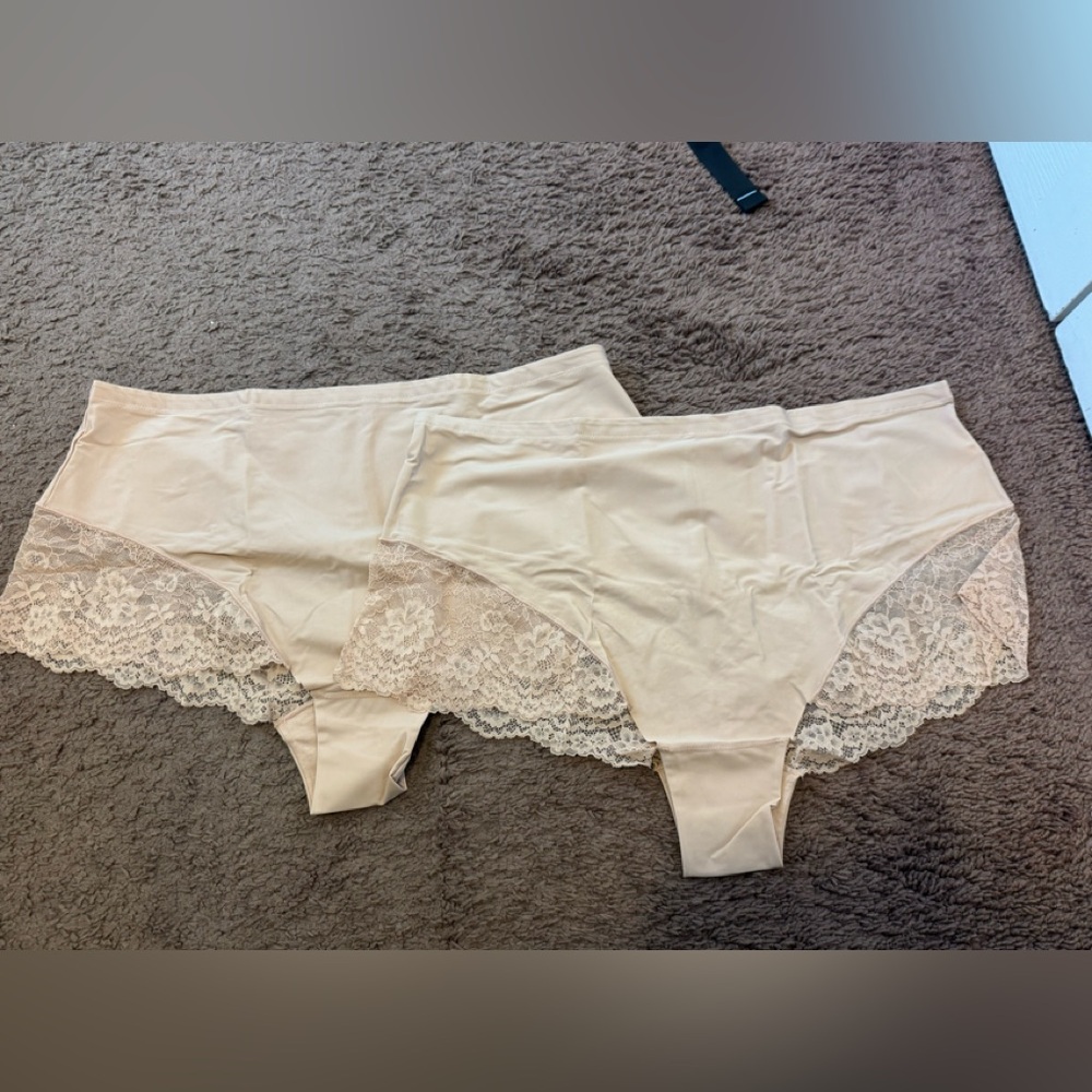 2 FOR $20 H&M Light Shape Shaping Briefs Cheeky BeigeLace Tummy Control 2 Pk 4XL - Picture 2 of 6